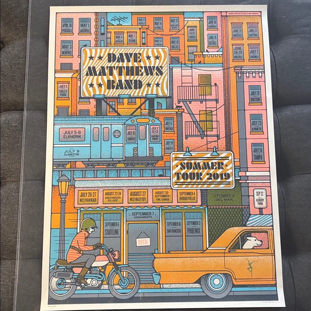 DAVE MATTHEWS BAND SUMMER TOUR POSTER 2019